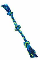 Hračka pes BUSTER Dent.Rope 3 uzly modrá/limet.50cm M