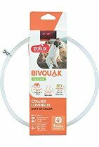 Obojek LED transparent BIVOUAK 30-60cm USB červ. Zolux