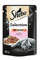 Sheba kapsa Selection s lososem ve šťávě 85g + Množstevní sleva