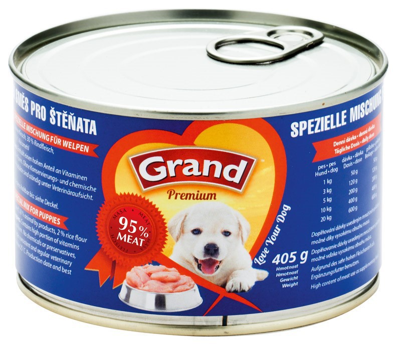 GRAND konz. štěně speciální mas.směs 405g