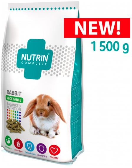 Nutrin Complete Králík Adult Vegetable 1500g