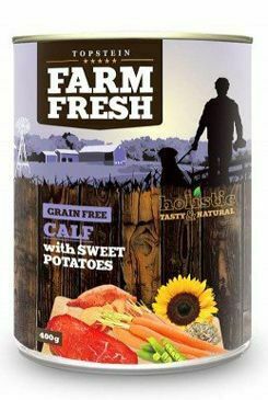 Farm Fresh Dog Calf with Sweet Potatoes konzerva 400g