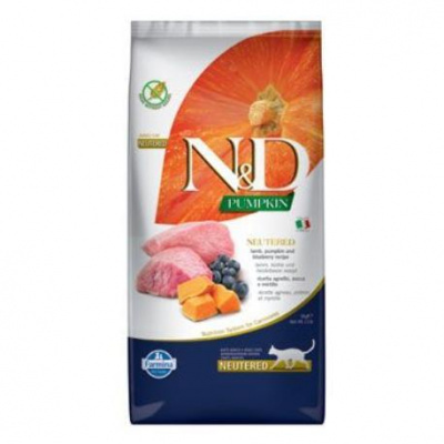 N&D Pumpkin CAT Neutered Lamb & Blueberry 5kg