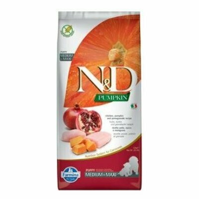 N&D Pumpkin DOG Puppy M/L Chicken & Pomegranate 12kg