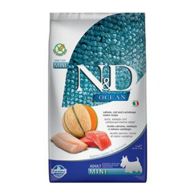 N&D OCEAN DOG Adult Mini Salmon & Cod & Melon 2,5kg