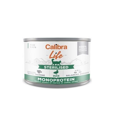 Calibra Cat Life konz.Sterilised Duck 200g