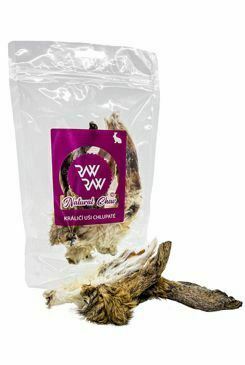 Raw Raw pochoutka Natural Chew Králičí uši 6ks