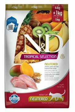 N&D TROPICAL SELECTION CAT Neutered Chicken 4+1kg