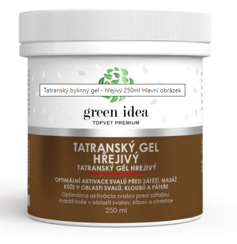 Tatranský bylinný gel - hřejivý 250ml TOPVET