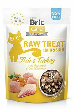 Brit Raw Treat Cat Hair&Skin, Fish&Turkey 40g