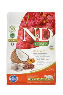 N&D Quinoa CAT Skin & Coat Herring & Coconut 300g