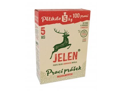 Prací prostředek Jelen mýdlový prášek 5kg BOX