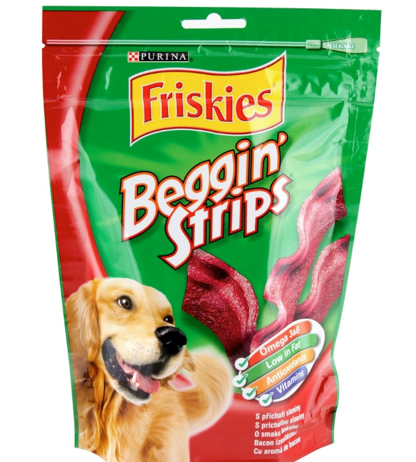 Friskies pochoutka pes Snack Beggin Strips bacon 120g