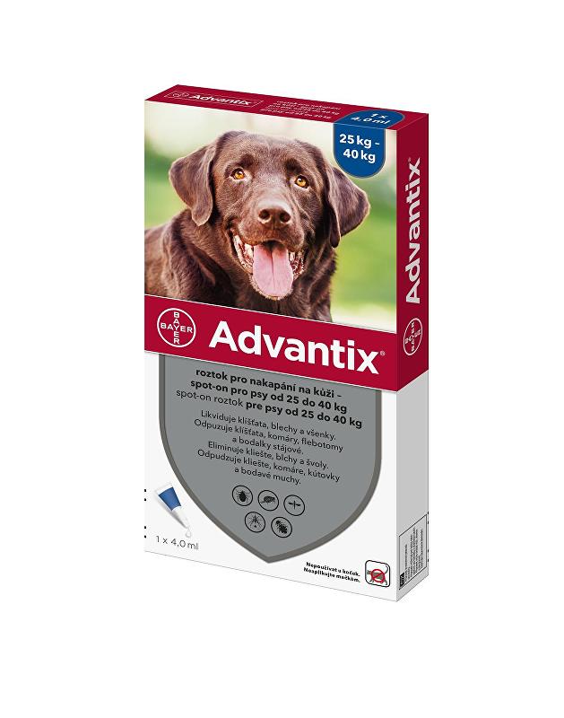 Advantix Spot On 1x4ml pro psy nad 25-40kg (1 pipeta)