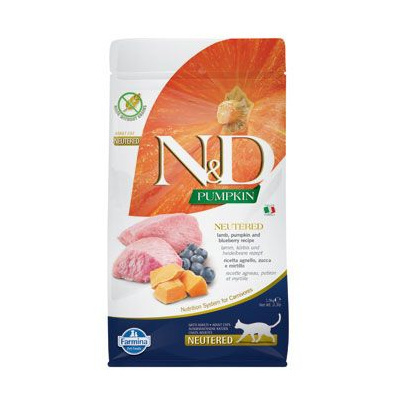 N&D Pumpkin CAT Neutered Lamb & Blueberry 1,5kg