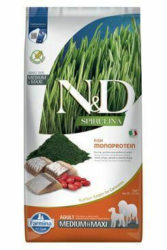 N&D SPIRULINA DOG Adult M/L Herring & Wolfberry 7kg