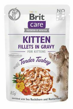 Brit Care Cat Fillets in Gravy Kitten Tend.Turkey 85g