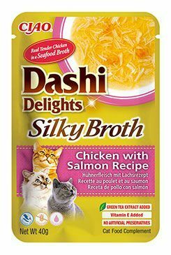 Churu Cat Dashi Delights Silky Broth Chick&Salmon 40g