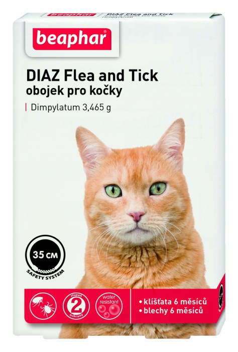 Beaphar Obojek antipar.kočka DIAZ Flea&Tick 35cm 1ks