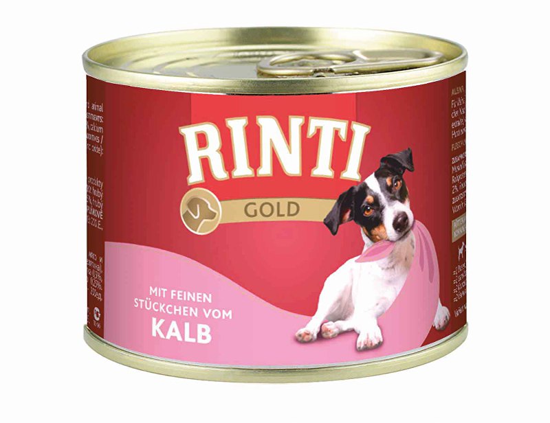 Rinti Dog Gold konzerva telecí 185g