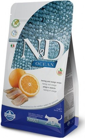 N&D OCEAN CAT GF Adult Herring & Orange 300g