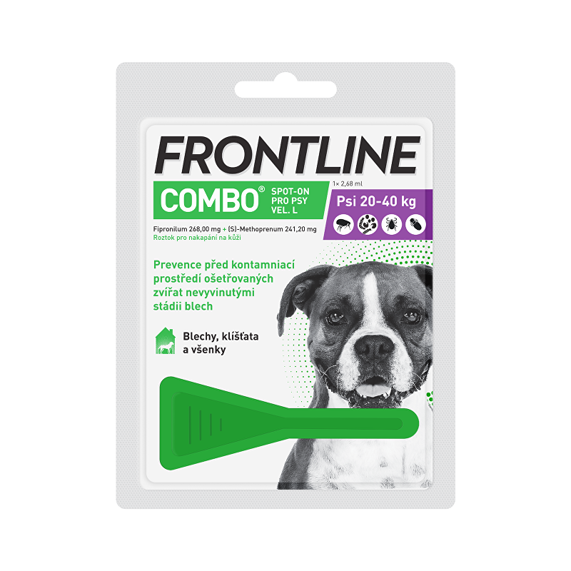 FRONTLINE COMBO spot-on pro psy L (20-40kg)-1x2,68ml *