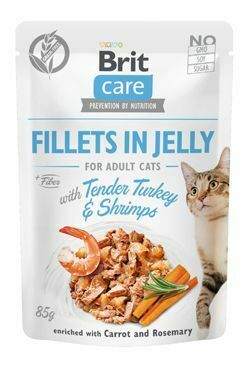 Brit Care Cat Fillets in Jelly with Turkey&Shrimps 85g