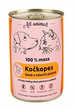 All Animals kočkopes Telecí jatýrka 400g