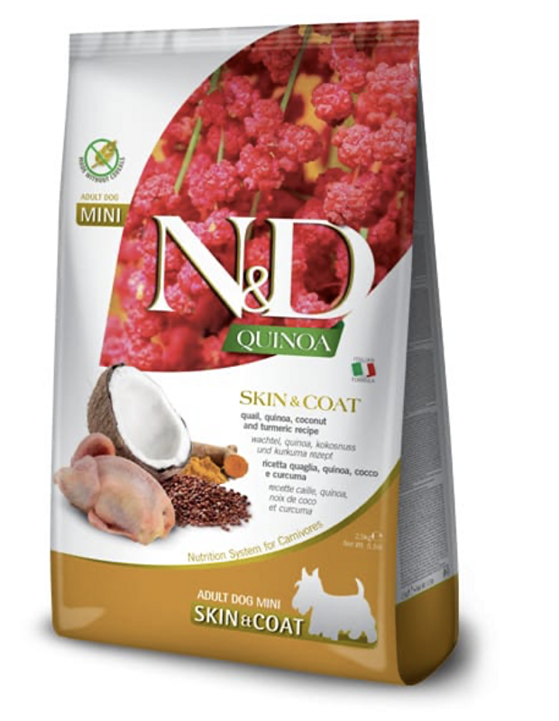 N&D Quinoa DOG Skin&Coat Quail Adult M/L 2,5kg