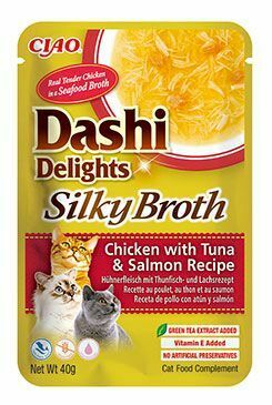 Churu Cat Dashi Delights Silky Broth Chick&Tun&Salm40g