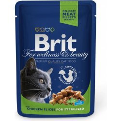 Brit Premium Cat kapsa Chicken Slices for Steril 100g