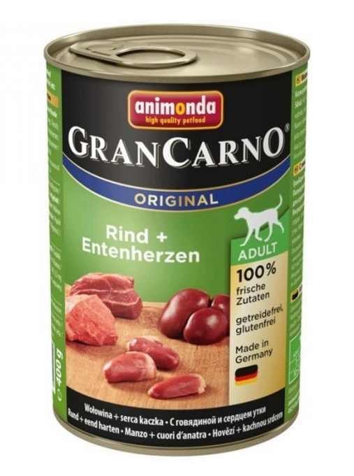 Animonda GRANCARNO konz. ADULT hovězí/kach.srdce 400g