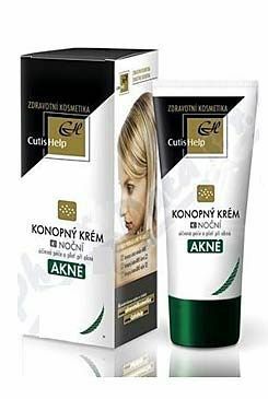 CutisHelp konopný krém noční při akné 30ml