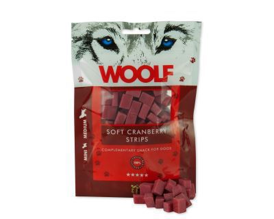 WOOLF pochoutka Soft Cranberry Strips 100g