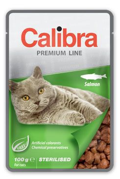 Calibra Cat  kapsa Premium Sterilised Salmon 100g