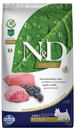 N&D PRIME DOG Adult Mini Lamb & Blueberry 800g