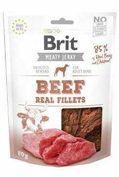 Brit Jerky Beef Fillets 80g