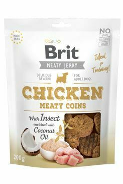 Brit Jerky Chicken with Insect Meaty Coins  200g