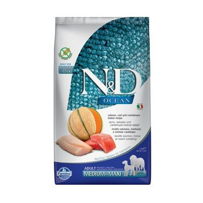 N&D OCEAN DOG Adult M/L Salmon & Cod & Melon 2,5kg