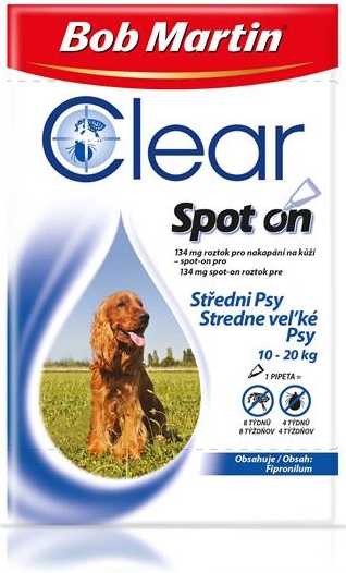 Bob Martin Clear spot on Dog M 134mg 1x1,34ml pip.