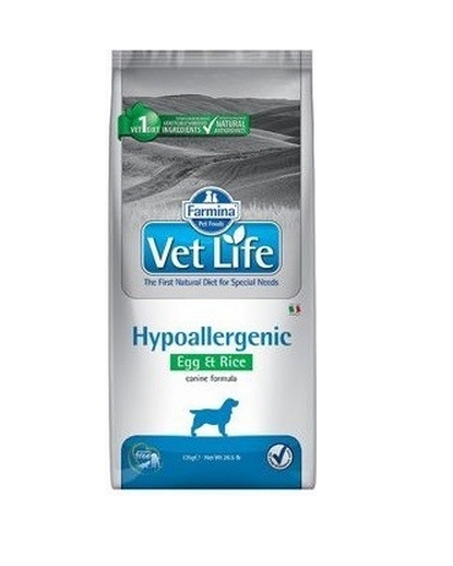 Vet Life Natural DOG Hypo Egg & Rice 12kg