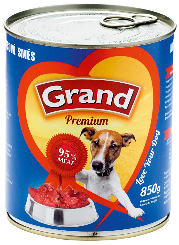 GRAND konz. pes mas.směs 850g