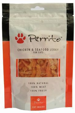 Perrito Chicken&Seafood jerky pro kočky 100g