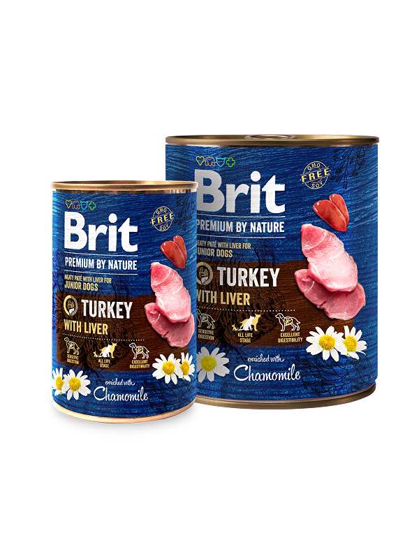 Brit Premium Dog by Nature  konz Turkey & Liver 400g