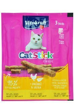 Vitakraft Cat pochoutka Stick Clasic Poultry/Liver 3ks