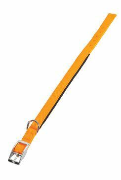 Obojek pes SOFT NYLON oranžový 25mm/65cm Zolux