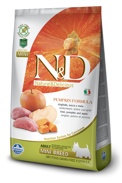 N&D Pumpkin DOG Adult Mini Boar & Apple 800g