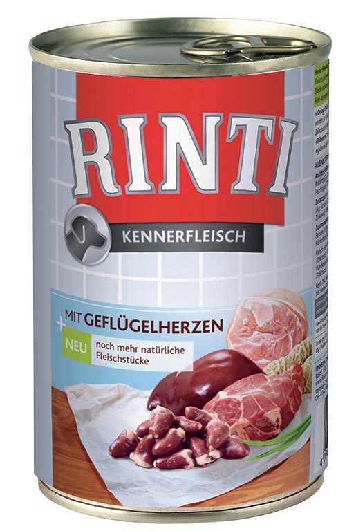 Rinti Dog konzerva drůbeží srdíčka 400g