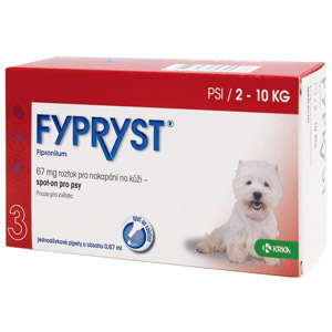 Fypryst Spot-on Dog S sol 1x0,67ml (2-10kg)