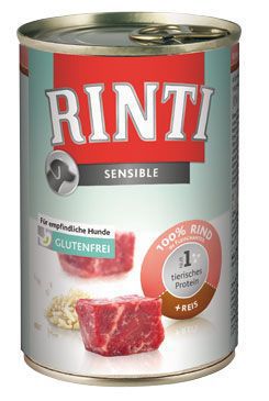 Rinti Dog konzerva Sensible hovězí+rýže 400g